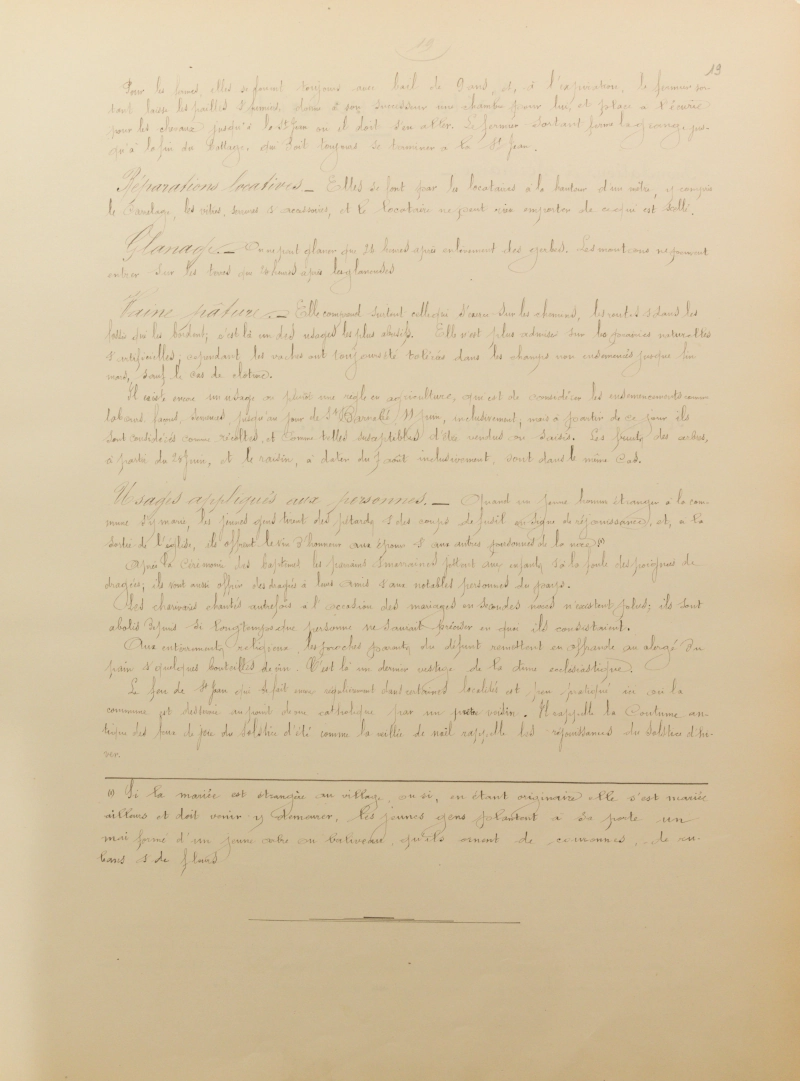 Manuscrit original de Martin Eugène Legrand, feuillet 19/36